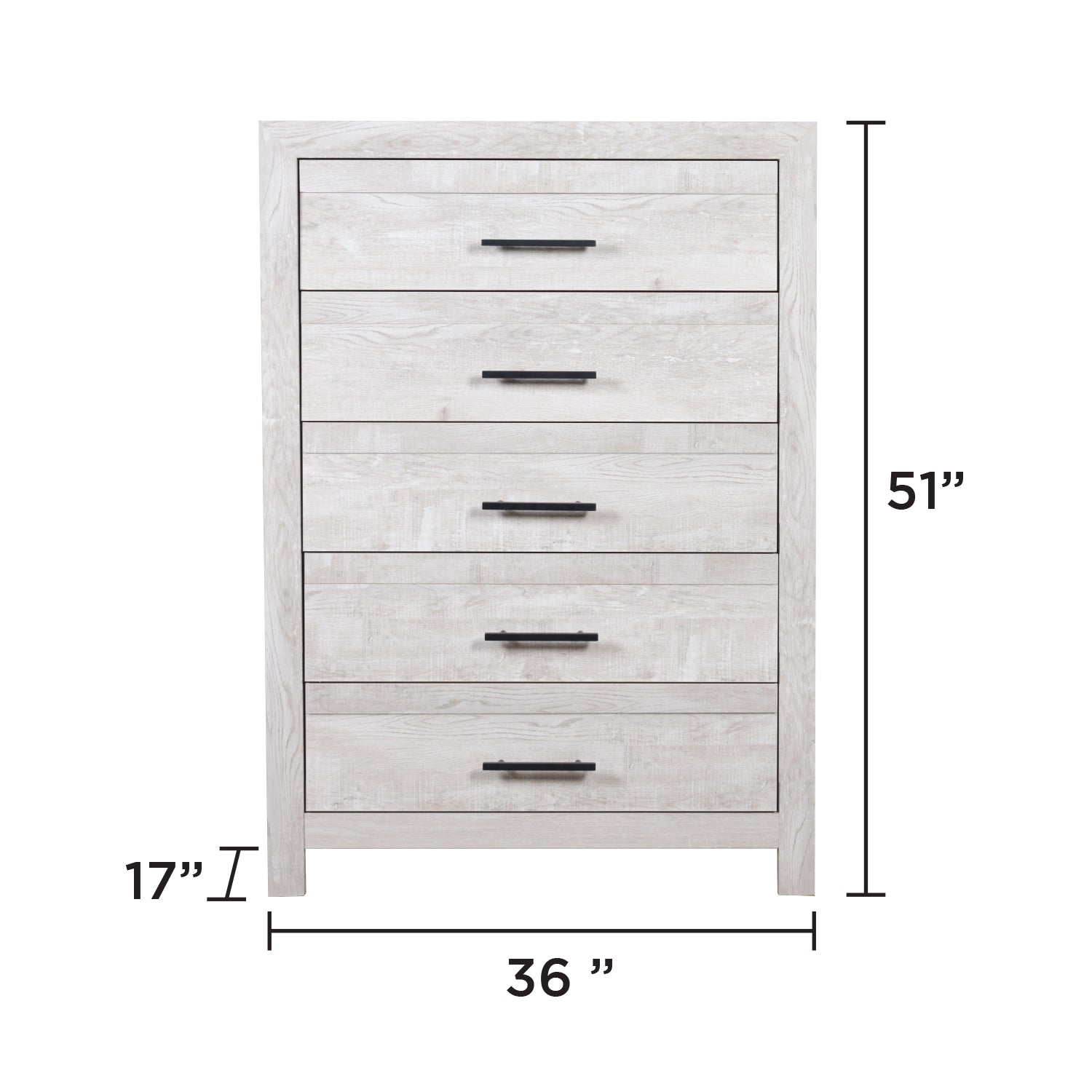DENVER Modern Full 5PC Bedroom Set Made with Wood in Natural Finish, Full Size Bed & Storage Furniture - Grand Goldman Shop