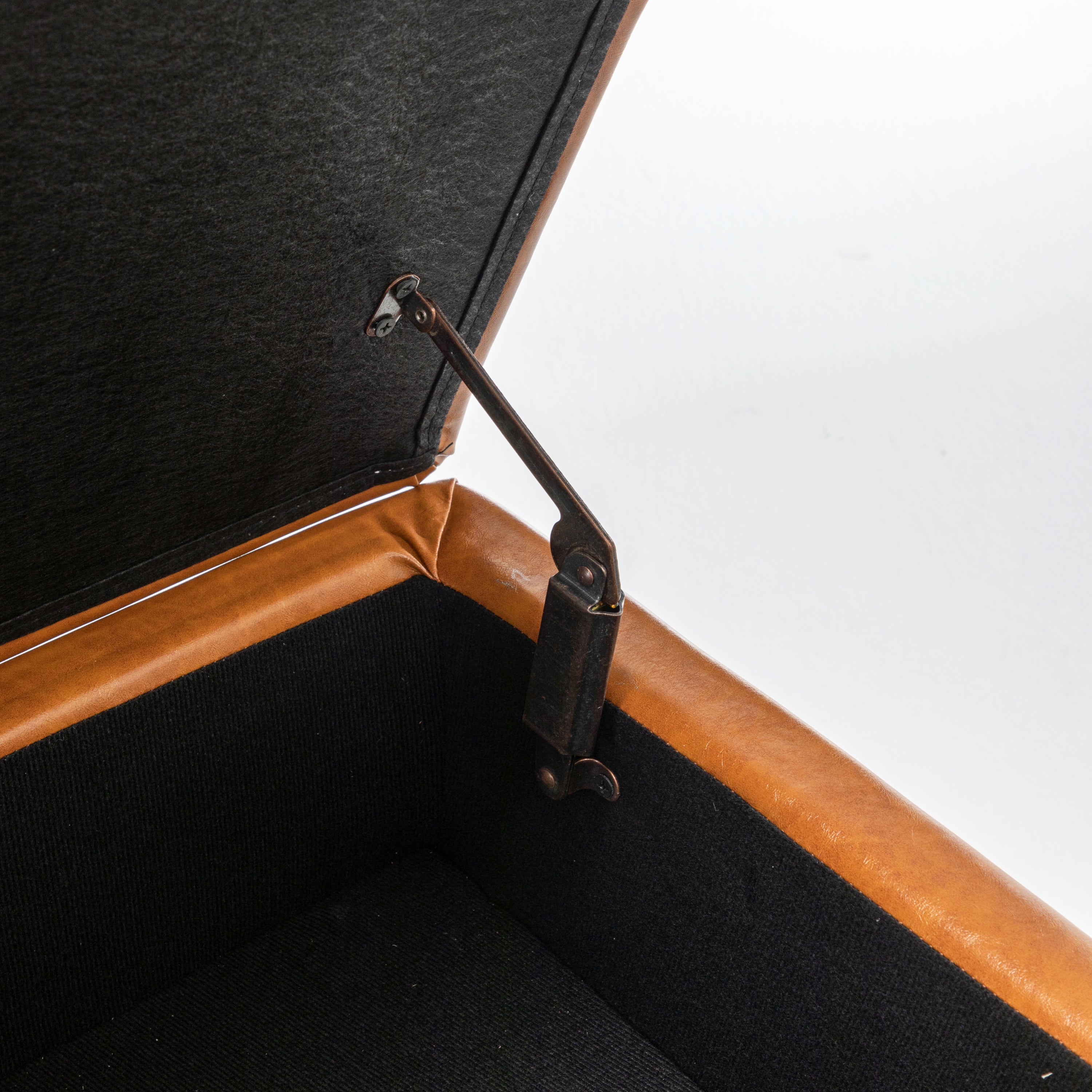Storage Bench with Storage Bench for Bedroom End of Bed Bench Foot of Bed Bench Entryway Bench Storage Ottoman Bench 43.3' W x 17.7' Brown Leather Bench - Grand Goldman Shop