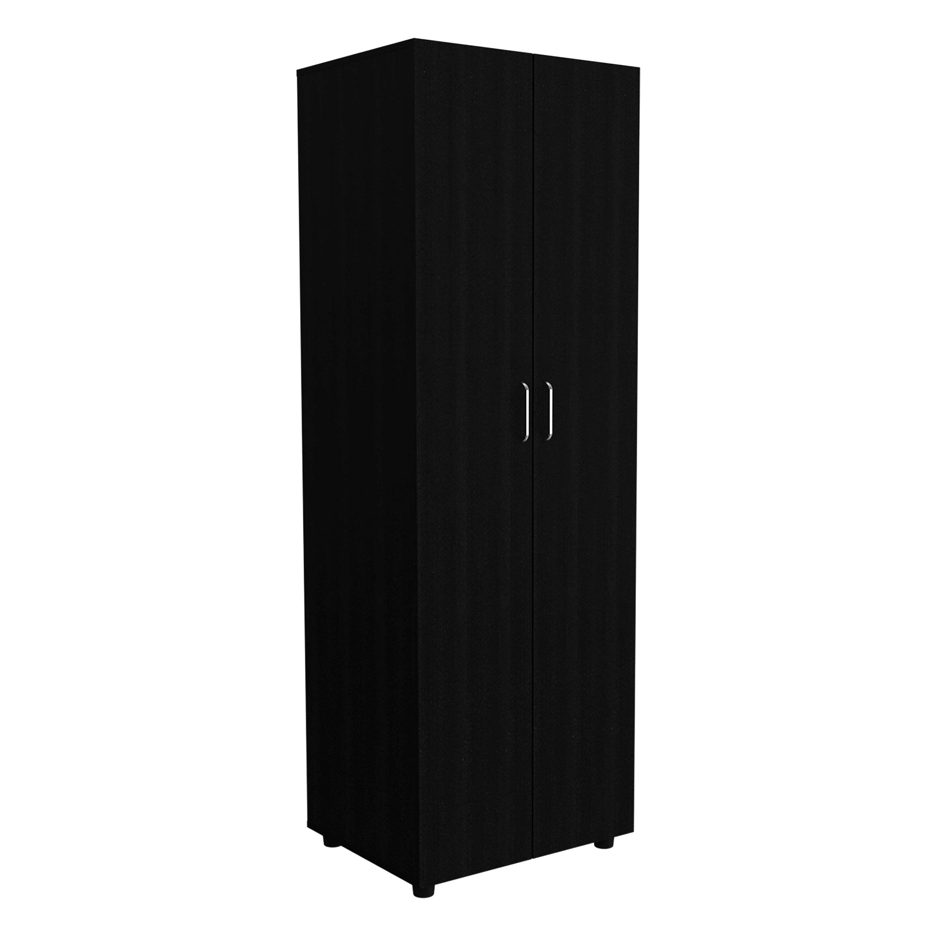 2 Piece Bedroom Set, London Armoire + Rioja 4 Drawer Dresser, Black - Grand Goldman Shop