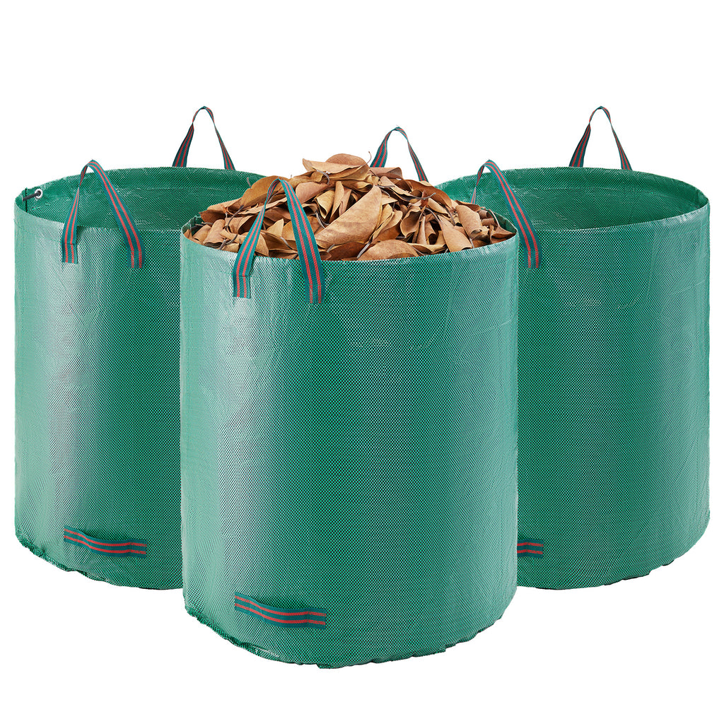 3-Pack 72 Gallon Reusable Yard Waste Bag Garden Leaf Trash Container Lawn Garden - Grand Goldman Shop