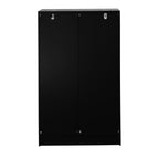 Modern MDF Painted Cabinet with Glass Doors and Drawer, Black, Bedroom or Living Room Storage - Grand Goldman Shop