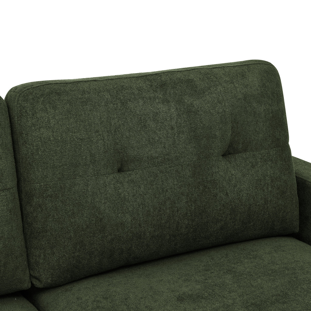 67.7' Wide Mid-Century Modern Upholstered Tufted Loveseat Sofa With Wooden Legs - Grand Goldman Shop