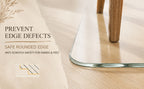 CLEAR Irregular Tempered Glass Chair Mat 36X47 INCH - Grand Goldman