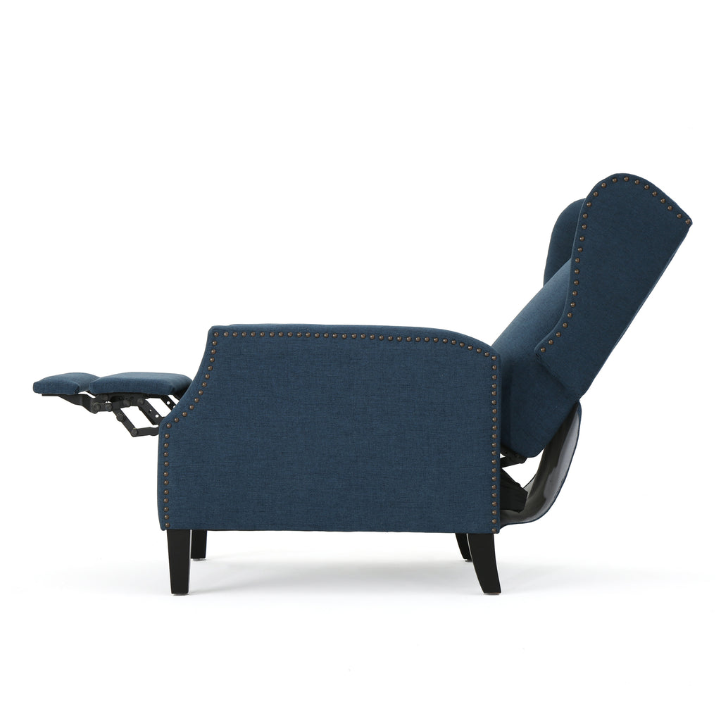 Westeros Wing Back Fabric Upholstered Recliner - Grand Goldman Shop