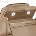 Fortuner Power Reclining 3Pc Living Room Set in Caramel Faux Leather with LED Lights, Massage Function, Bluetooth Speakers and Wireless Charging - Grand Goldman Shop
