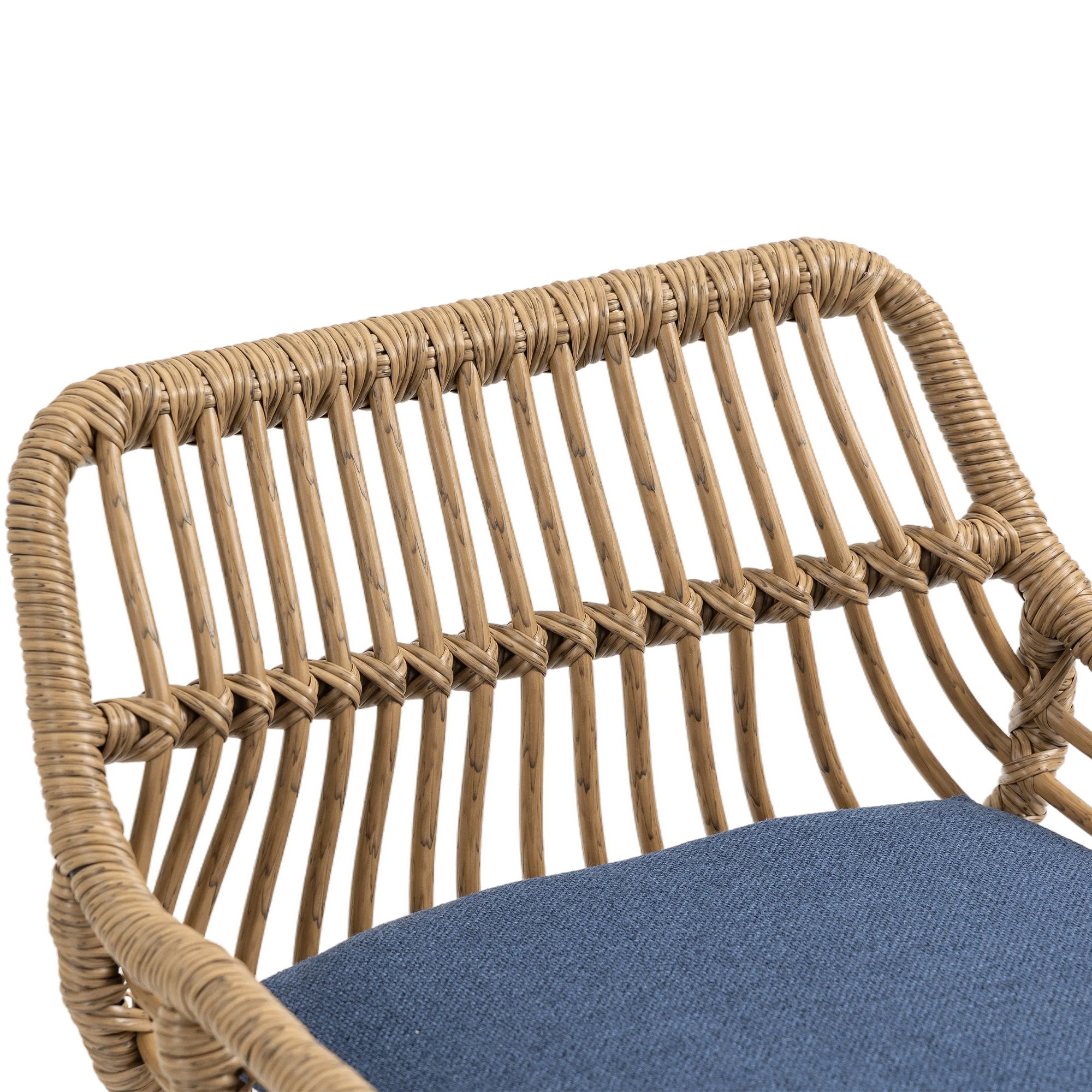 COOLMORE Modern Swivel Bar Stools Set of 2 Adjustable Counter Height Chairs with Footrest Blue Linen - Grand Goldman Shop