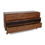 59x16.5x31' Sierra Six Drawer Sideboard, Wood Credenza/Cabinets/Chests/Nightstands - Grand Goldman Shop