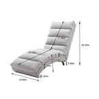 Light Grey Linen Massage Chaise Lounge Indoor with Remote Control, Ergonomic Electric Massage Lounger with 5 Modes - Grand Goldman Shop