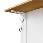 48 inch Kitchen Island with Drop Leaf,Power Outlet,Internal Storage Rack,Rolling Kitchen Storage Cart on 5 Wheels with 5 Open Side Racks for Kitchen,White (Old SKU N707P257057W)(Not Include Stools) - Grand Goldman Shop