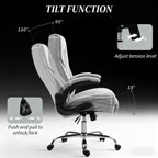 High-Back Office Chair, Adjustable Ergonomic Design for Home & Office | Premium Home Decor - Grand Goldman