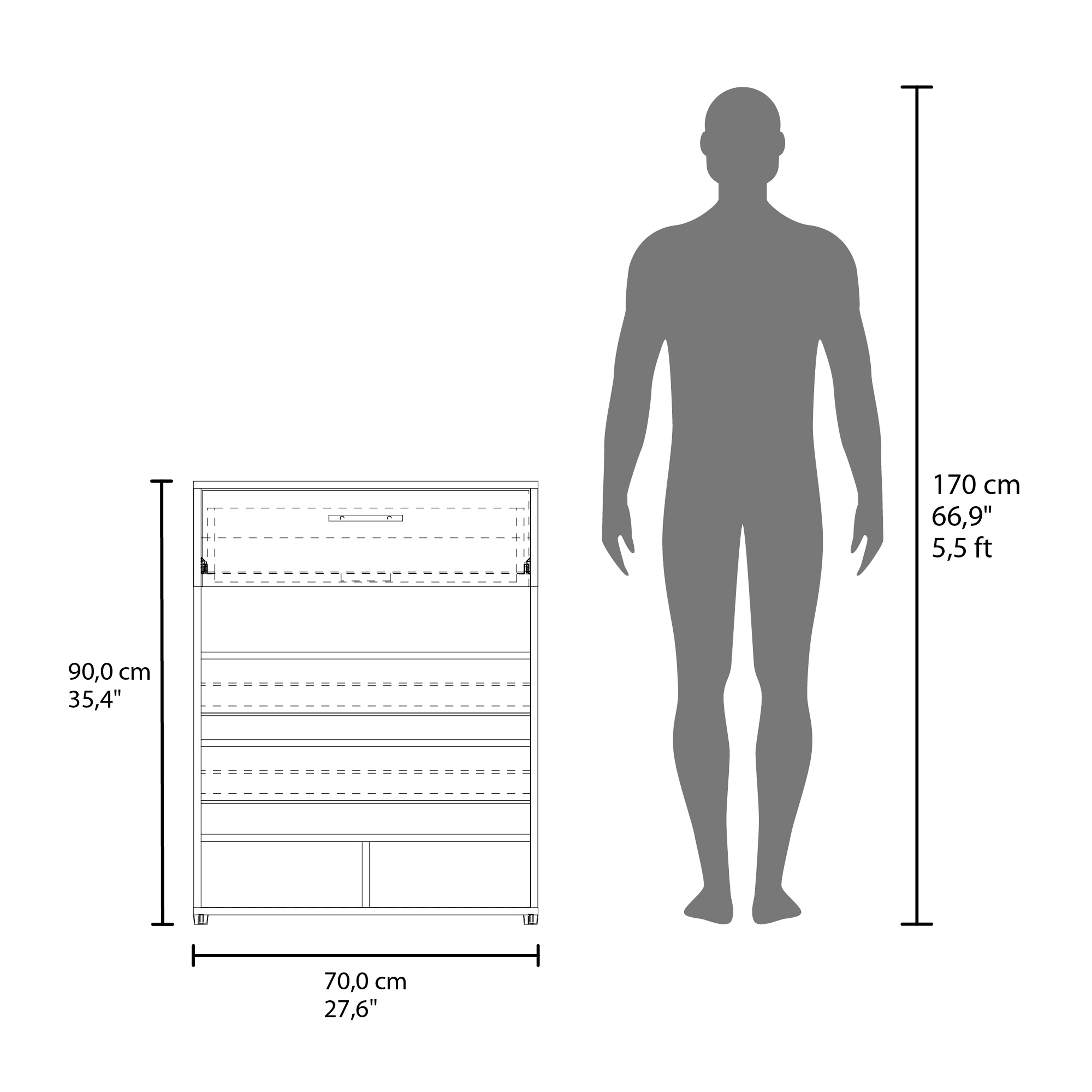 Shoe Rack, 1 Door, 4 Legs, 5 Shelves - Grand Goldman Shop