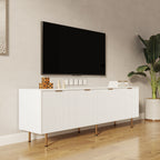 Modern warm white TV cabinet for 80 inch TV Stands, for Living Room Bedroom - Grand Goldman Shop