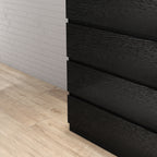 4 Drawer Dresser,Modern Storage Chest of Drawers,31.5In Black Dresser for Closet with Handle-Free Design, Closet Chests Organizer for Bedroom, Living Room,Black - Grand Goldman Shop