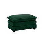 Ottoman Footstool in Corduroy Fabric, Can be Used with 2 Seater Sofas, 3 Seater Sofas and 4 Seater Sofas,Green Corduroy Fabric - Grand Goldman Shop