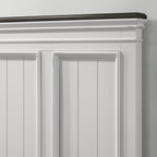 Clelane Wood Bedroom Set with Shiplap Panel King Bed, Dresser, Mirror, and two Nightstands - Grand Goldman Shop
