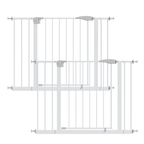 2 Pack 29.5-44.1' Wide Baby Gate for Stairs, Dog Gate Indoor for Doorways, No Drilling Pressure Mounted Pet Gates for Kids, E