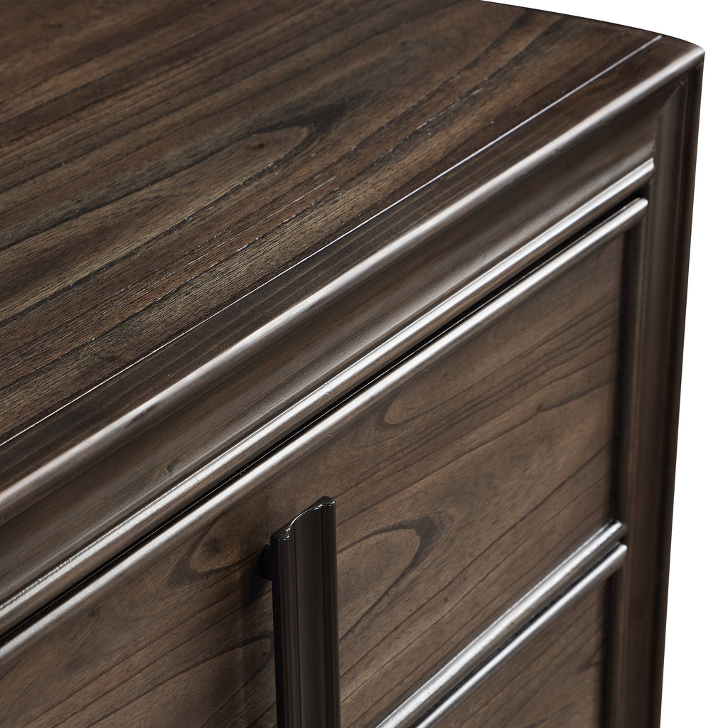 Aetheria Contemporary Wood 6-Drawer Dresser in Dark Brown - Grand Goldman Shop