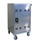 Mobile Charging Cart for Tablets Laptops 35-Device Capacity Matt Silver Metal | Premium Home Decor - Grand Goldman