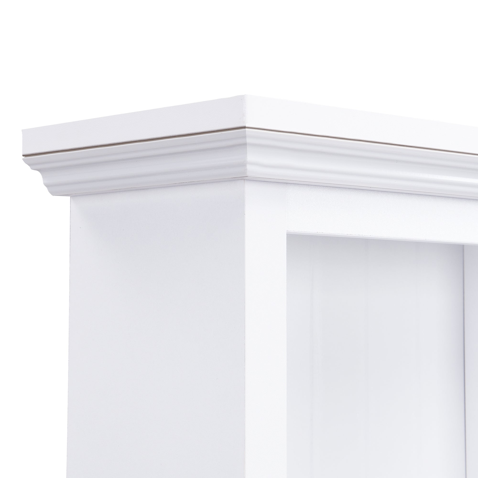 Farmhouse 4-in-1 Hall Tree with Wood Grain Bench, Mudroom Versatile Coat Rack with 2 Large Drawer, Entrance Organizer for Hallway, Living Room, White, 55.9'W (OLD SKU: N721P313099K) - Grand Goldman Shop