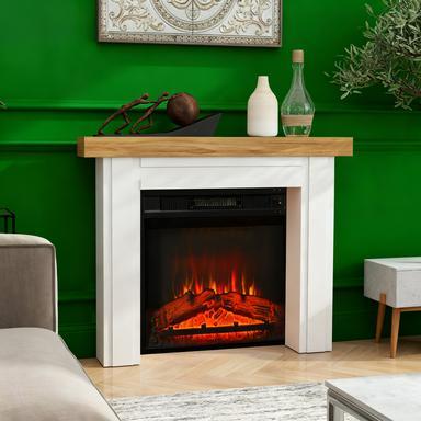 Fireplace Mantel, Freestanding Fireplace Surround with Leg for Electric Fireplaces - Grand Goldman Shop