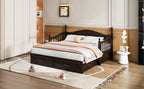Wooden Twin Size Daybed with Twin Size Trundle, Extendable Daybed with Two Storage Drawers, Espresso(Expected Arrival Time:9.12) - Grand Goldman Shop