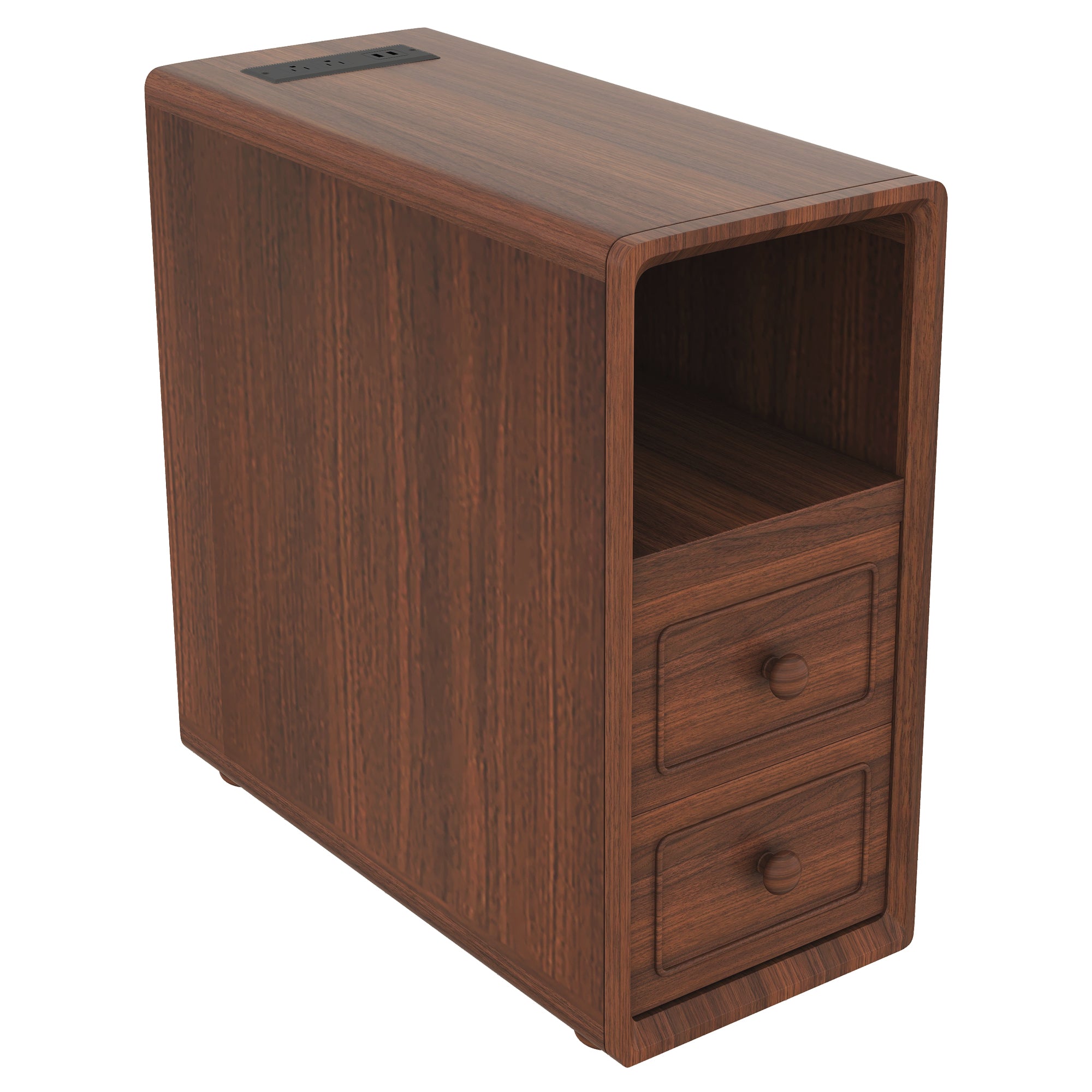End Table with Drawers, Corner Table with Open Shelves, Tall Side Table for Bedroom and Corner(Expect Arrival Date 2025/4/16) - Grand Goldman Shop