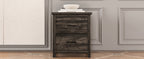 4PCS Bedroom Sets, Wooden Queen Size Bed Frame with Storage Headboard and Charging Station, 2 Nightstands with 2 Drawers, 1 Dresser with 5 Drawers, Antique Gray - Grand Goldman Shop