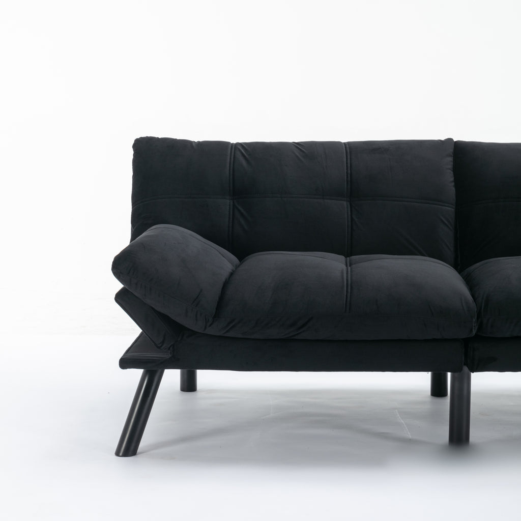 Black Convertible Folding Modern sofa Bed - Grand Goldman Shop