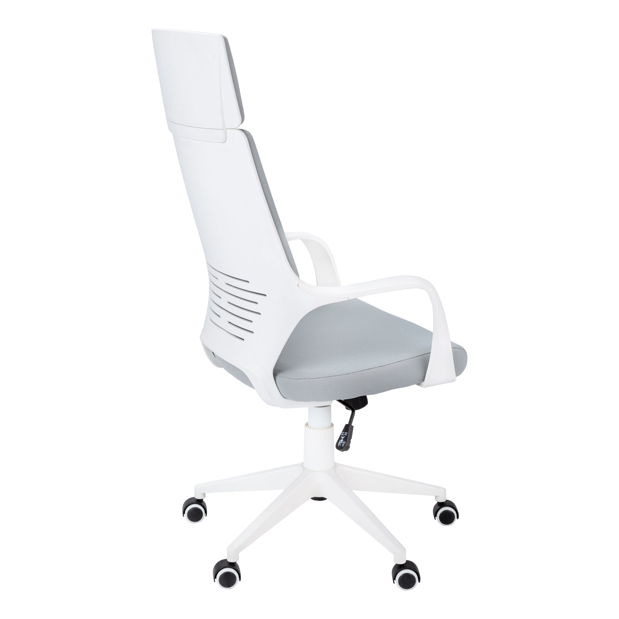 Office Chair, Adjustable Height, Swivel, Ergonomic, Armrests, Computer Desk, Work, Grey Mesh, White Metal, Contemporary, Mode