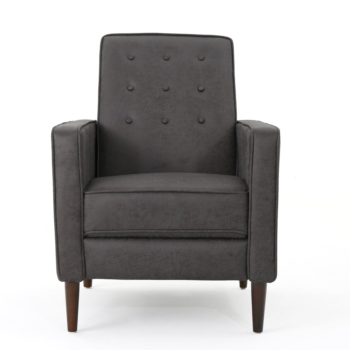 Macedonia Mid-Century Modern Button Tufted Fabric Recliner - Grand Goldman Shop