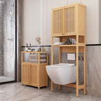 Toilet storage rack, independent bathroom, laundry room, space saving, natural color - Grand Goldman Shop