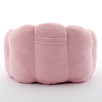 Lotus Style Compression Sofa Adult Bean Bag with Pull Ring in Pink Plush, 43.7 x 39.76 x 26.77 inches, No Installation Required - Grand Goldman Shop