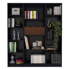 Davie 3 Piece Home Bookcase set, 60' Wide with 14 Shelves ,  Living Room Set Set  Black - Grand Goldman