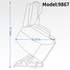 Up to 350 LBS Chenille Power Lift Recliner Chair, Heavy Duty Motion Mechanism with 8-Point Vibration Massage and Lumbar Heating, USB and Type-C Ports, Stainless Steel Cup Holders, Blue - Grand Goldman Shop