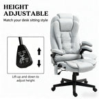 Microfiber Massage Desk Chair,Vibrating Massage Office Chair with Heat with Reclining Backrest - Grand Goldman