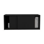 Wall Cabinet Bliss, Office, Black | Premium Home Decor - Grand Goldman