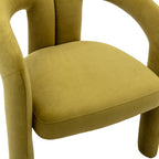 Contemporary Designed Velvet Fabric Upholstered Accent/Dining Chair /Barrel Side Chairs Kitchen Armchair for Living Room set of 2 (Olive Velvet) - Grand Goldman Shop