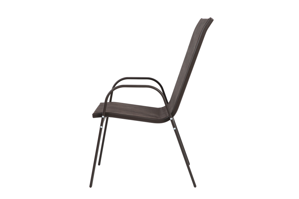 4 Piece Patio Chairs, Outdoor Camping Chairs with Breathable Textilene Fabric, Set of 2 Garden Chairs with Armrest High Backr