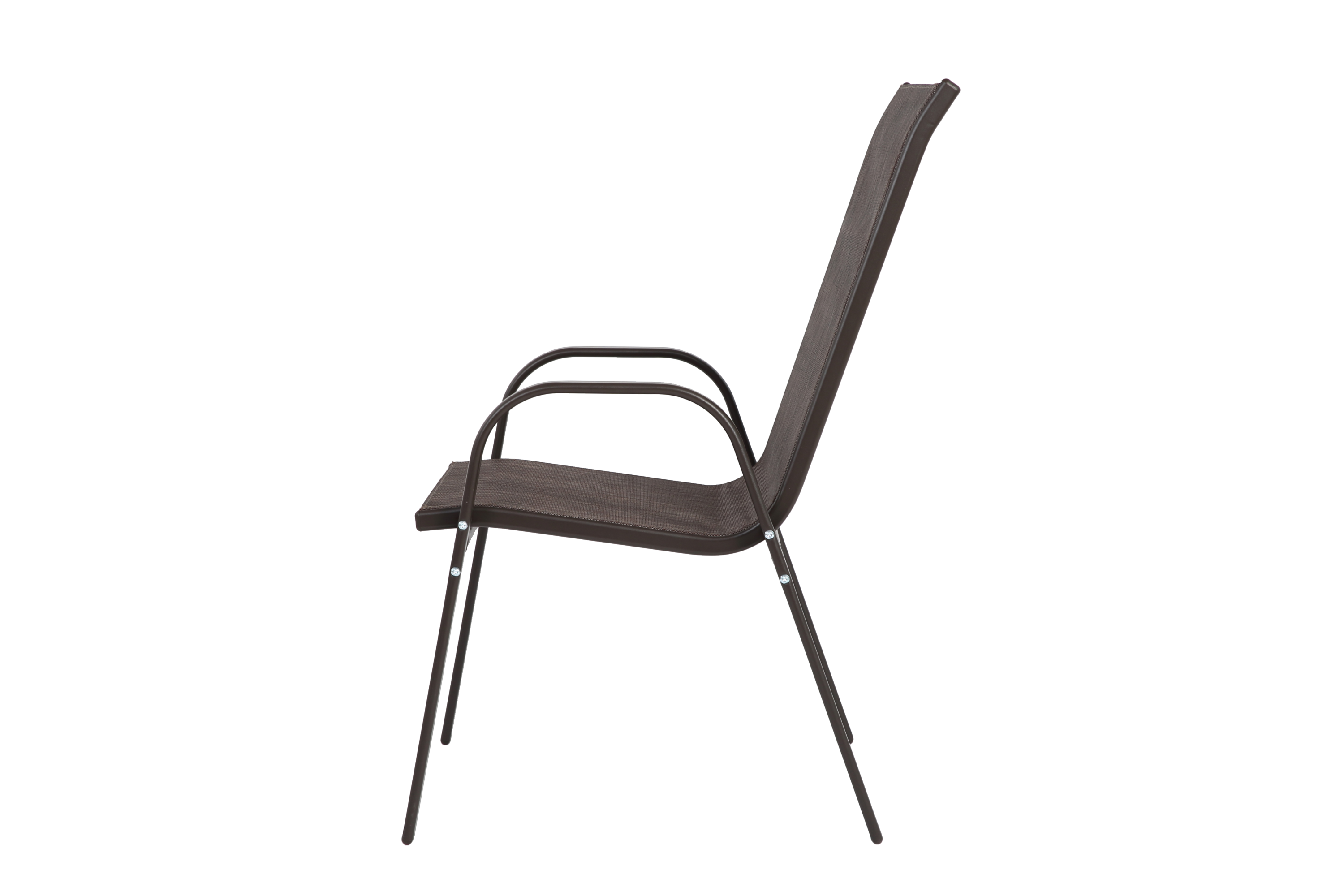 4 Piece Patio Chairs, Outdoor Camping Chairs with Breathable Textilene Fabric, Set of 2 Garden Chairs with Armrest High Backr