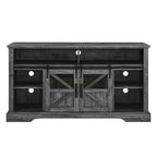 60 Inch Electric Fireplace Entertainment Center With Door Sensor-Dark Rustic Oak - Grand Goldman Shop