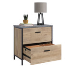 Lateral File with Large Drawers, Brown finish | Premium Home Decor - Grand Goldman