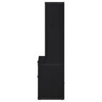 Geary Black 3-Shelf Bookcase with USB Charging and Lockable Drawer, Engineered Wood, 19.75 x 15.50 x 61.25 inches - Grand Gol