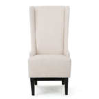 Alight Upholstered Dining Chair with High Back and Birch Wood Legs, Beige - Grand Goldman Shop