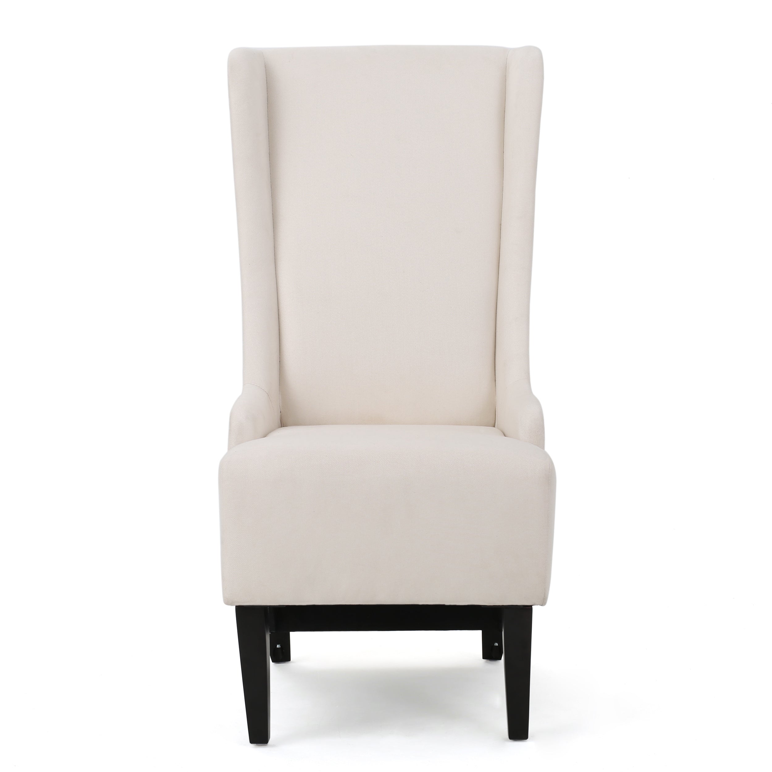 Alight Upholstered Dining Chair with High Back and Birch Wood Legs, Beige - Grand Goldman Shop