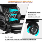 500lbs Big and Tall Office Chair for Heavy People Executive Office Chair with Wide Spring Seat Computer Desk Chair 360 Swivel
