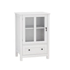 Buffet storage cabinet with single glass doors and unique bell handle - Grand Goldman Shop