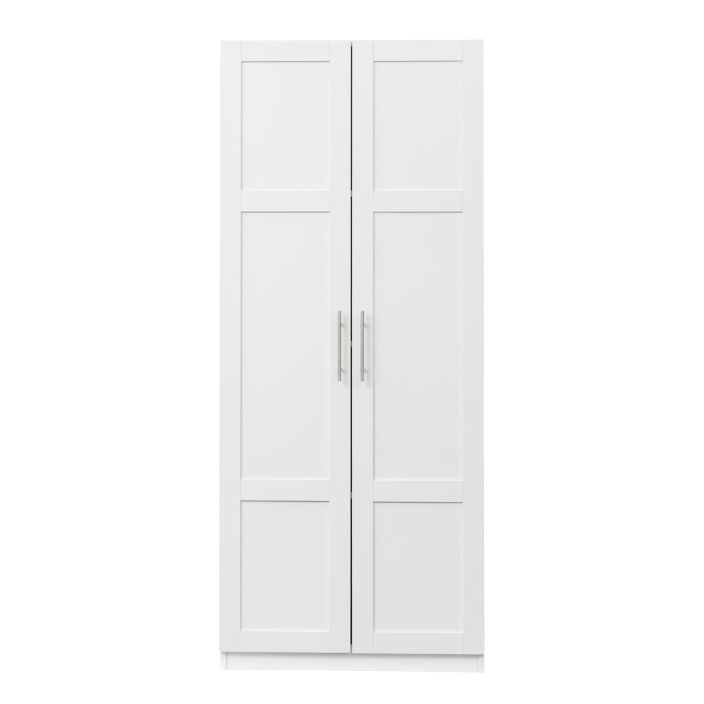 Pantry Cabinet, Kitchen Pantry Storage Cabinets with 2 Door and 3  Shelves, White Pantry Storage Cabinet, Cupboard for Kitchen, Dining Room and Living Room. - Grand Goldman Shop