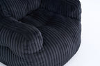 010-Soft Fluffy Corduroy Fabric Bean Bag Chair Filled With Memory Sponge,Black - Grand Goldman Shop