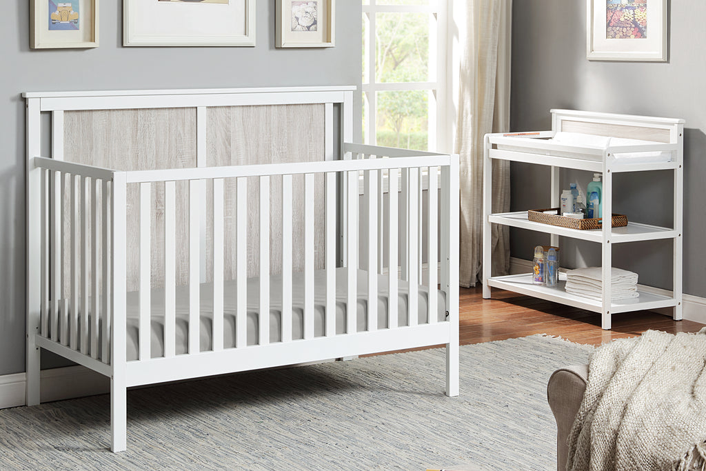 Connelly Changing Table White/Rockport Gray - Grand Goldman