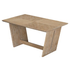 TREXM 6-Piece Retro Dining Table Set for 6, 60' Wood Kitchen Table and Chairs Set of 4 with Bench Designed Trestle Base for kitchen & Dining Room (Natural Wood Wash) - Grand Goldman Shop